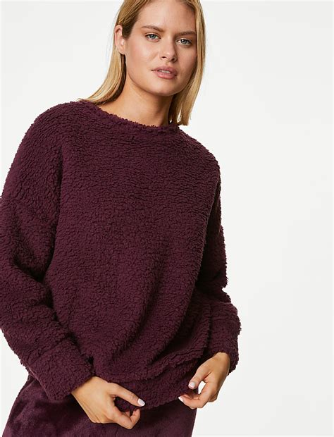 Buy Borg and Fleece Lounge Set with Snood at Marks & Spencer