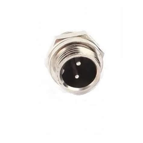 M12 GX12 2 Pin Male Aviation Plug Connector | Metal Circular Connector