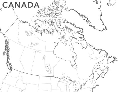 Printable Outline Map Of Canada