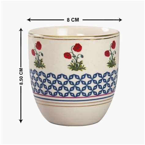 Buy INDIA CIRCUS Printed Flowers and Ferns Chai Kulhad- 2 Pcs from ...