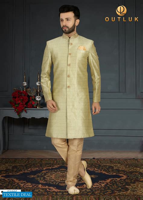 Outlook Vol-51 Wholesale Mens Wedding Sherwani Collection - textiledeal.in
