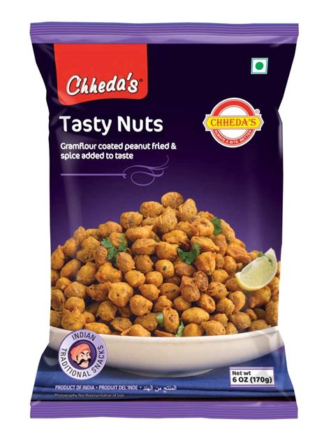 Chheda's Tasty Nuts - Crispy Spicy Peanuts - Masala Khara Sing Ready to ...