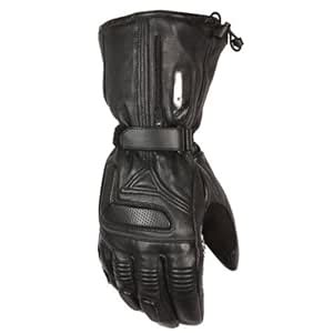Mobile Warming LTD Max Men's Heated Leather Motorcycle Glove (Black ...