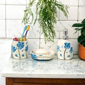 The Transit Story Premium Ceramic Bathroom Accessories Set of 3 ...