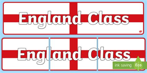 England Themed Classroom Display Banner (teacher made)