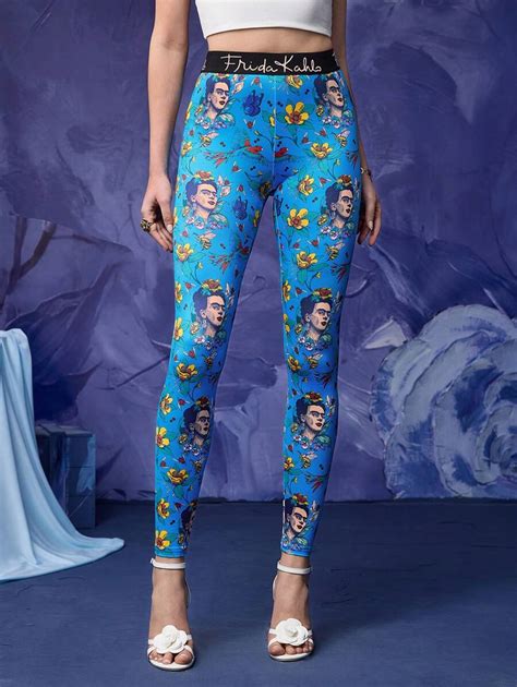 Frida Kahlo X SHEIN Women's Casual Vacation Letter Tape Allover Self ...