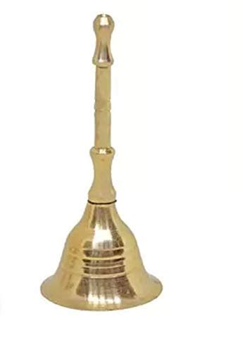 WhiteStore Musical Instrument Brass Pooja Hand Bell Ghanti for Aarti ...