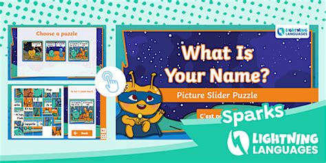 👉 French | Sparks | What's Your Name? Picture Slider Puzzle