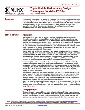 Fillable Online Xilinx XAPP197: Triple Module Redundancy Design ...