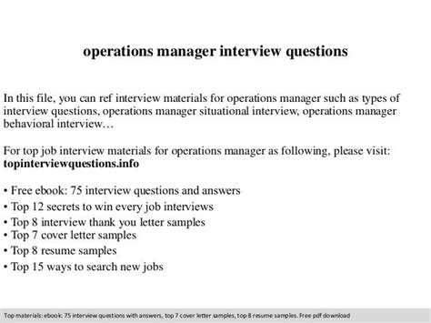 Operations Manager Interview Question Answers 的图像结果