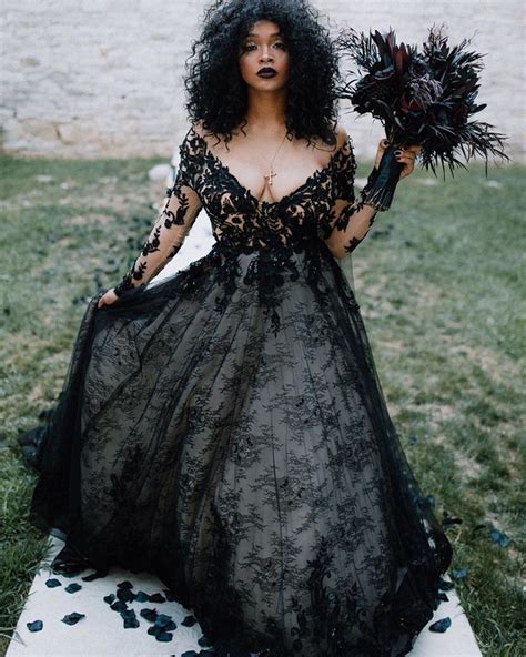 Best 20 Plus Size Black Wedding Dresses 2025 | Deer Pearl Flowers