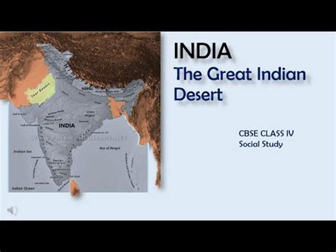 The Great Indian Desert- 1 Video Lecture - Social Studies for Grade 4