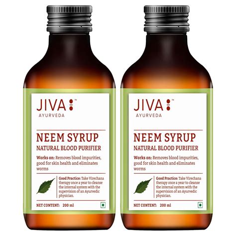 Buy Jiva Neem Syrup 200ml | 100% Ayurvedic Formula | Purifies Blood ...