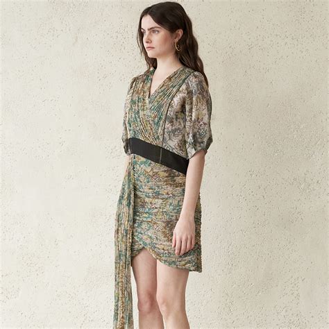 Discover Ruched Drape Mini Silk Dress in Women's New Arrivals
