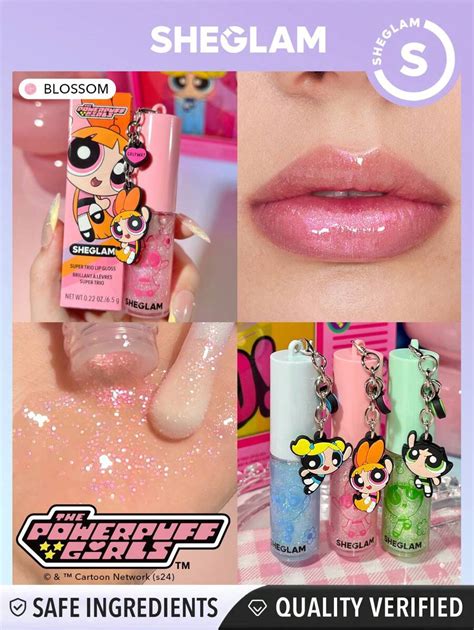 The Powerpuff Girls X SHEGLAM Super Trio Lip Gloss-Blossom Rosa Dia Dos ...