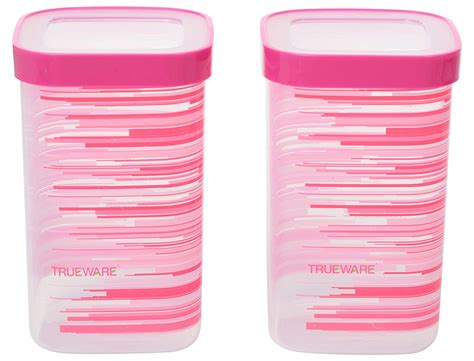 Trueware Plastic Fusion Container, 2-Piece, 1500 ml, Pink : Amazon.in ...