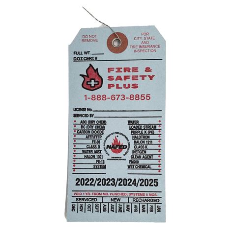 Fire Extinguisher Certification Tag (Current Year)