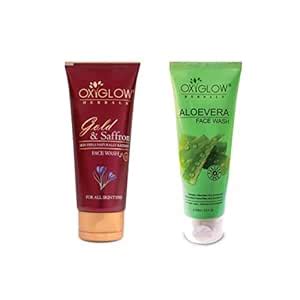 OxyGlow Herbals Gold & Saffron Face Wash 100 gm Naturally Radiant ...