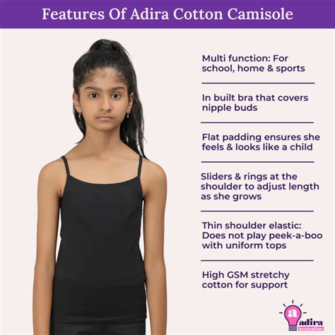 Adira's Innovative Starter Camisole: Full Coverage & Confidence for Teens