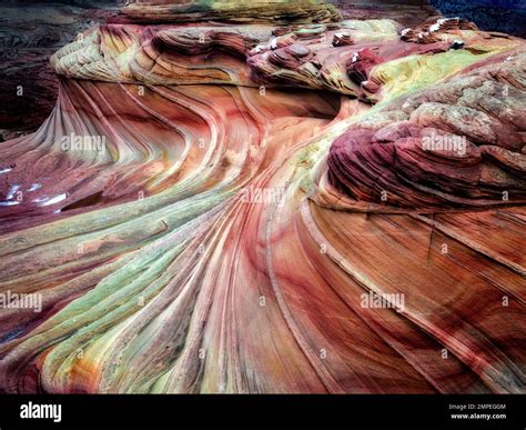 Sandtone formation in North Coyote Buttes, The Wave. Paria Canyon ...