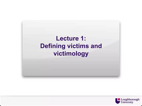 Lecture 1 defining victims | PPTX