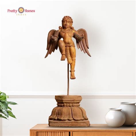 Woodcarved Gandharva Angel Sculpture – Pretty Homes India