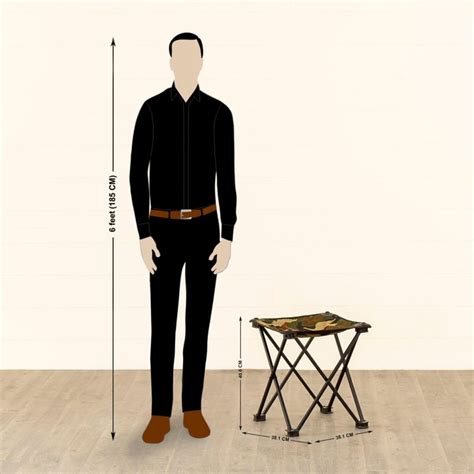 Buy Helios Camouflage Foldable Camping Stool With Carrying Bag - Medium ...