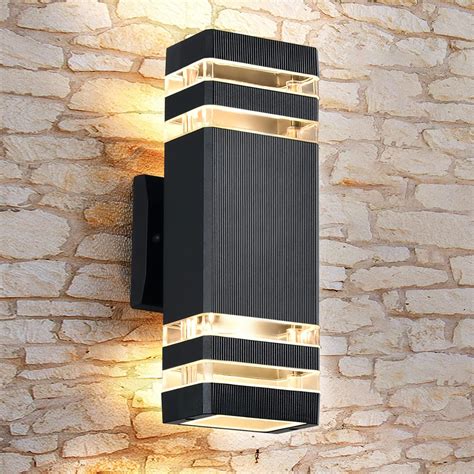 DASTOR Modern Outdoor Wall Light, Black Outdoor Light Fixture Wall ...