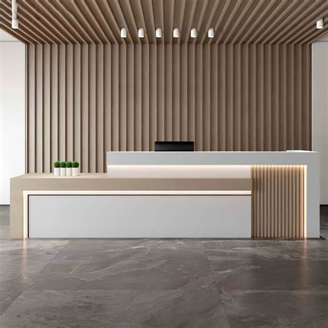Reception Desk with Storage - Office Front Counter for Hotel Lobby ...