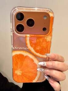 Kreative orangefarbene Frucht transparente Handyhülle kompatibel mit ...