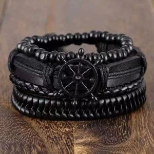 University Trendz 4PCs/Set Braided Wrap Leather Bracelets for Men Women ...