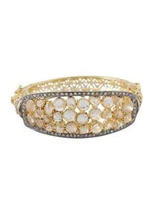 Buy Signifying Jewellery Polki Collection Yellow Colored Kada for Women ...