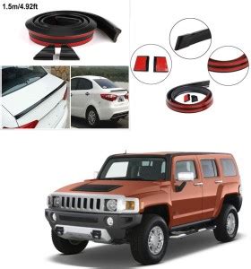 PROEDITION Rear Strip Splitter Spoiler Side Skirt Rubber Carbon Fiber ...