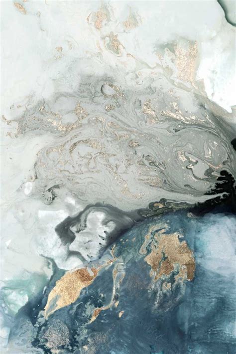 Framed Wall Art Painting Titled: Ocean Splash I Indigo Version, by PI ...