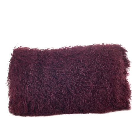 Buy SARO LIFESTYLE Collection Mongolian Lamb Fur Wool Throw Pillow, 12 ...