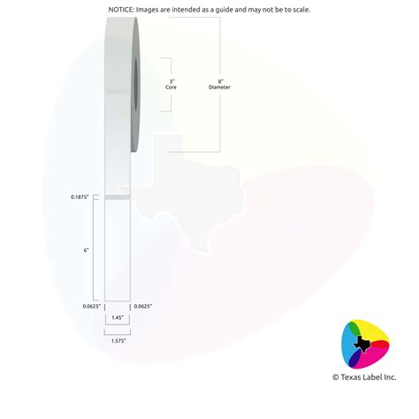 1.45" x 6" Blank Label Roll for Afinia LT5C