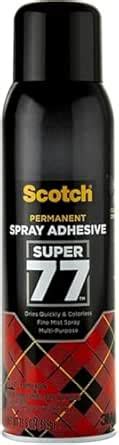 3M Super 77 Multipurpose Spray Adhesive 13.5 oz Aerosol, Fast-Tacking ...