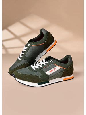 Buy GAS Men Dolce Drive Olive Sneakers (EURO 40) Online