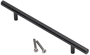Bulk Hardware BH50492 128 mm Black Nickel 'T' Bar Style Metal Cabinet ...
