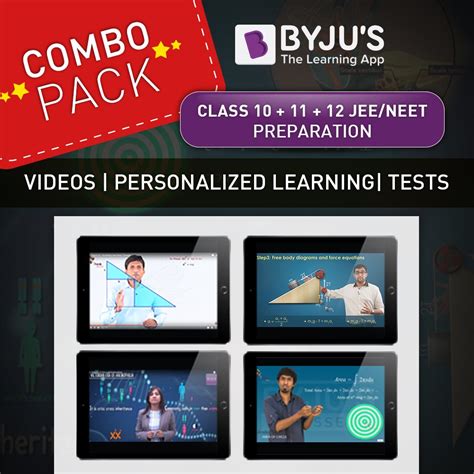BYJUS Class 10th + 11th + 12th JEE + NEET Preparation (Tablet) : Amazon ...