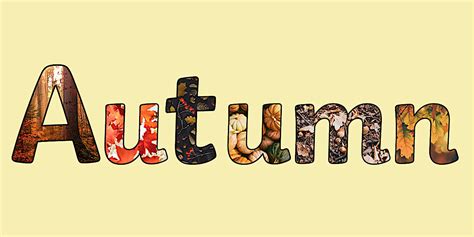 Autumn Photo Display Lettering