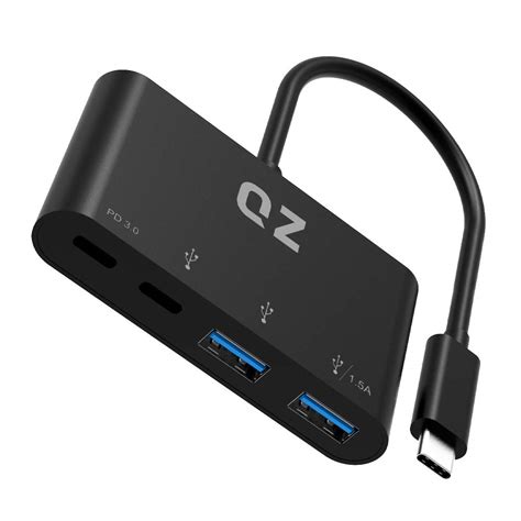 [USB 3.1 Gen 1, 5 Gbps] QZ USB C Hub for Next Gen Office Work Stations ...