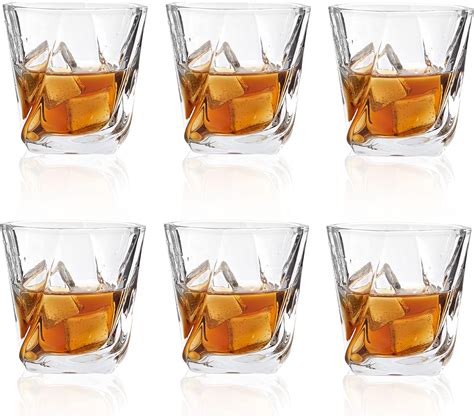 AZSCYN Twisted Whiskey Glass Set of 6, 5oz Old Fashioned India | Ubuy