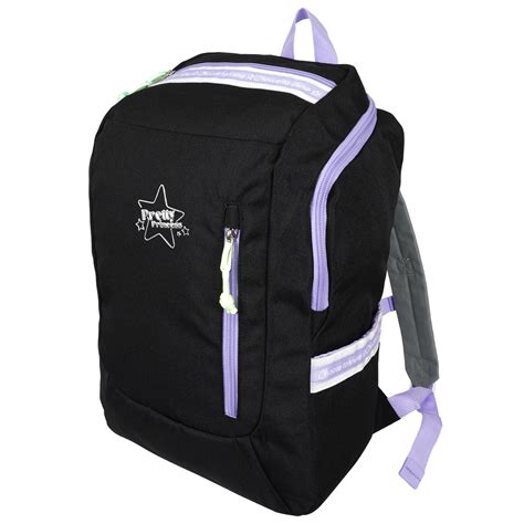 PrettyPrincess プリティプリンセス Casualシリーズ スクエアリュック 20L キッズ 女の子 小学生 塾 習い事 旅行 黒 ...