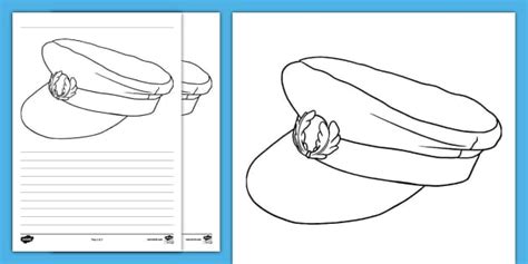Sailor Hat Writing Template (teacher made) - Twinkl