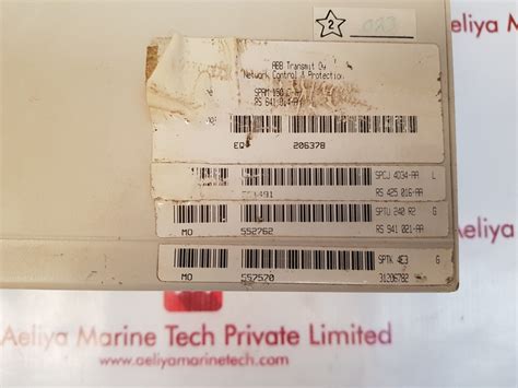 ABB Spam 150 C Motor Protection Relay SPCJ4D34 – Aeliya Marine Tech