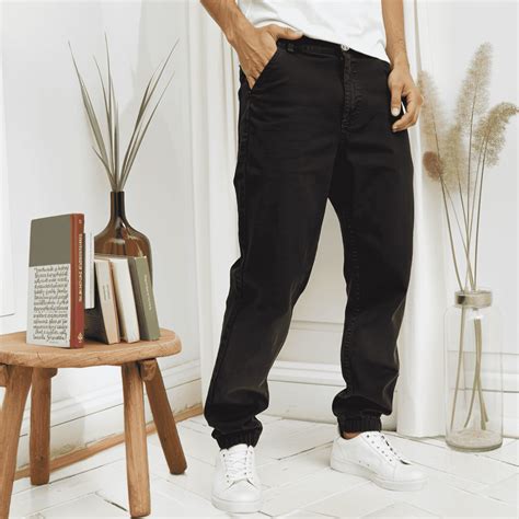 Black Patched Jogger Denim – I Z F