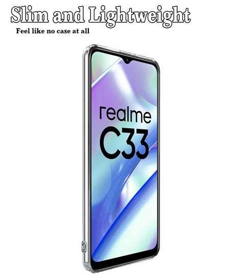 Casotec Soft TPU Back Case Cover for Realme C33 4G - Clear