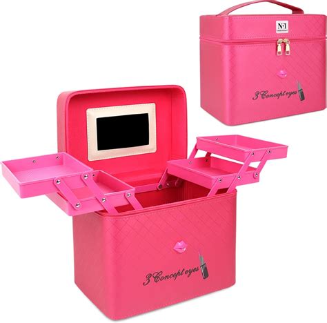 Buy SIBY PU Leather 18 Cms Makeup Organizer for Women | Cosmetic Makeup ...