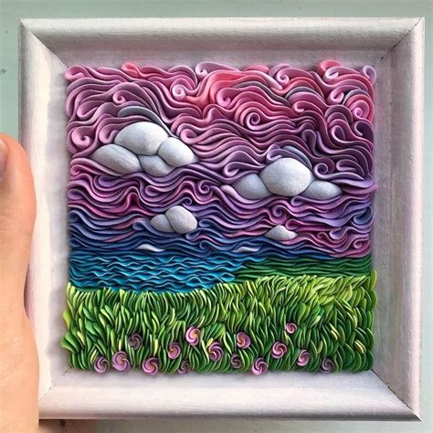 clay painting ideas on canvas
